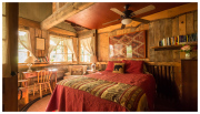 My room at the Kana'Ti Lodge near Max Patch