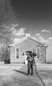 Hervé photographing Moravian Church